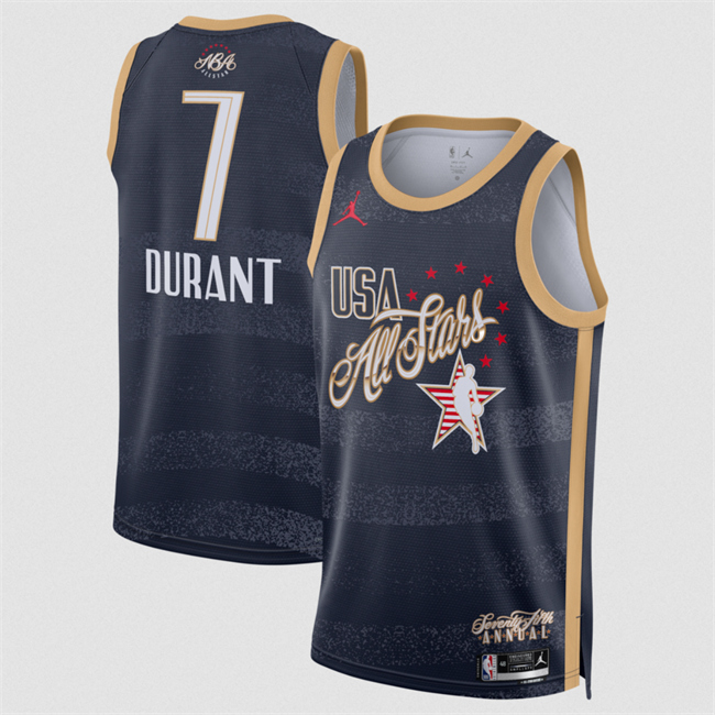 Men's 2026 All-Star #7 Kevin Durant Navy Stitched Basketball Jersey