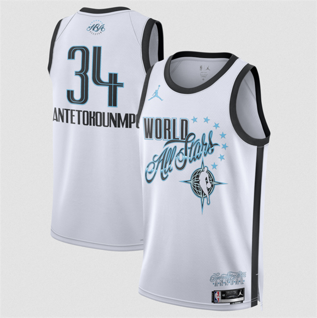 Men's 2026 All-Star #34 Giannis Antetokounmpo White Stitched Basketball Jersey