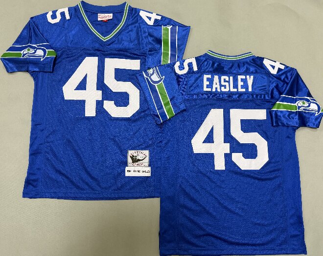 Men's Seattle Seahawks #45 Kenny Easley Royal Mitchell & Ness Legacy Throwback Jersey