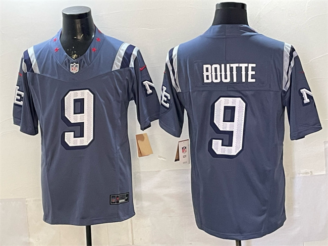 Men's New England Patriots #9 Kayshon Boutte Storm Blue 2026 F.U.S.E. “Rivalries” Vapor Limited Stitched Football Jersey