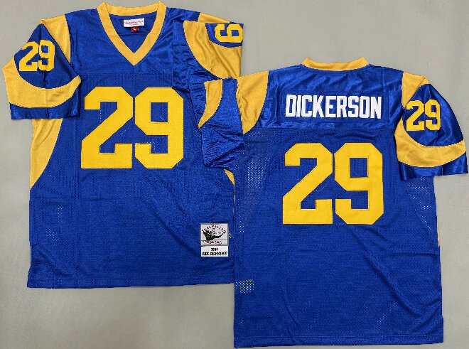 Men's  Los Angeles Rams #29 Eric Dickerson 1984 Royal Stitched Throwback Jersey