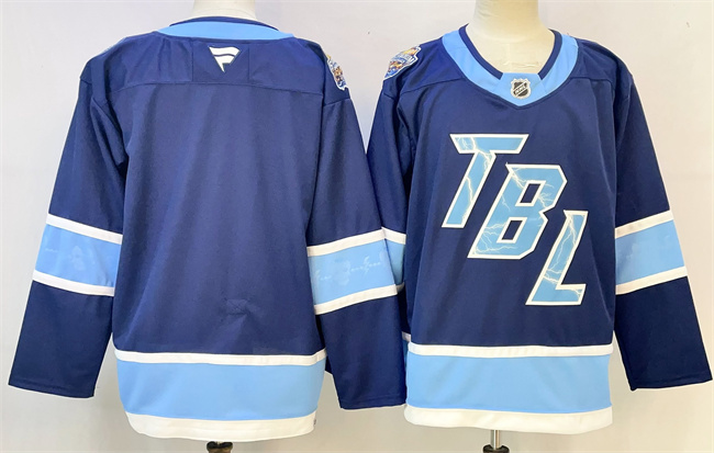 Men's Tampa Bay Lightning Blank Blue 2026 Stadium Series Stitched Jersey