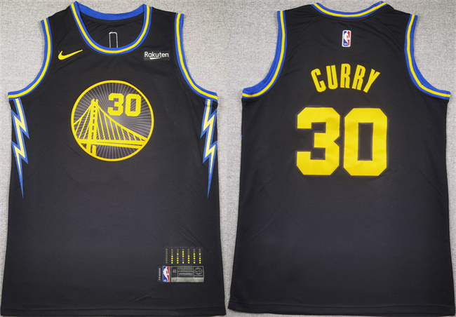 Men's Golden State Warriors #30 Stephen Curry Black Stitched Basketball  Jersey