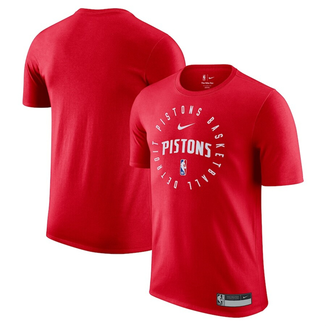 Men's Detroit Pistons Red 2025 Legend On-Court Practice Performance T-Shirt