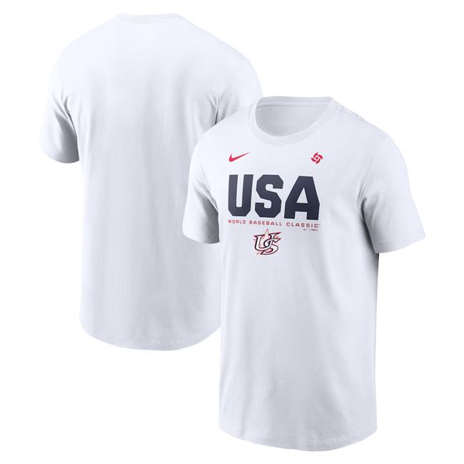 Men's USA Baseball White 2026 World Baseball Classic Icon T-Shirt
