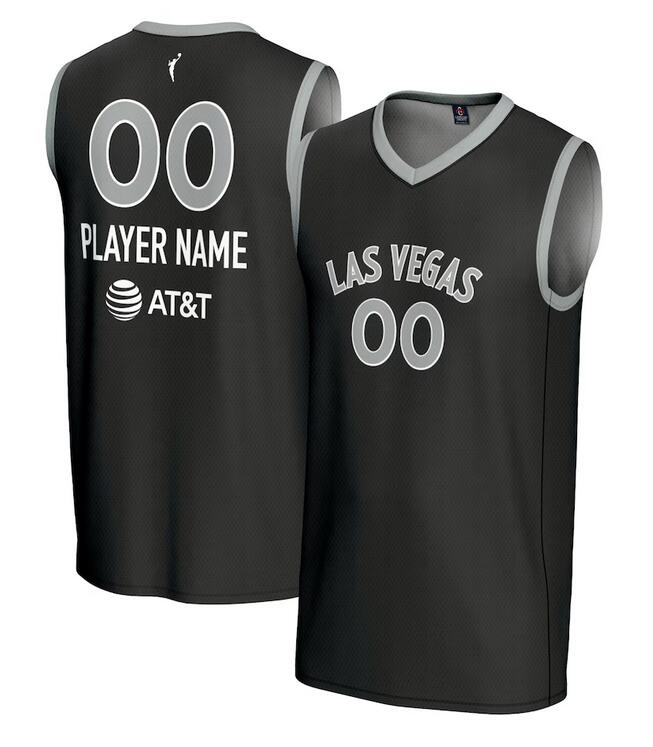 Men's Las Vegas Aces Active Player Custom Black Stitched Basketball Jersey