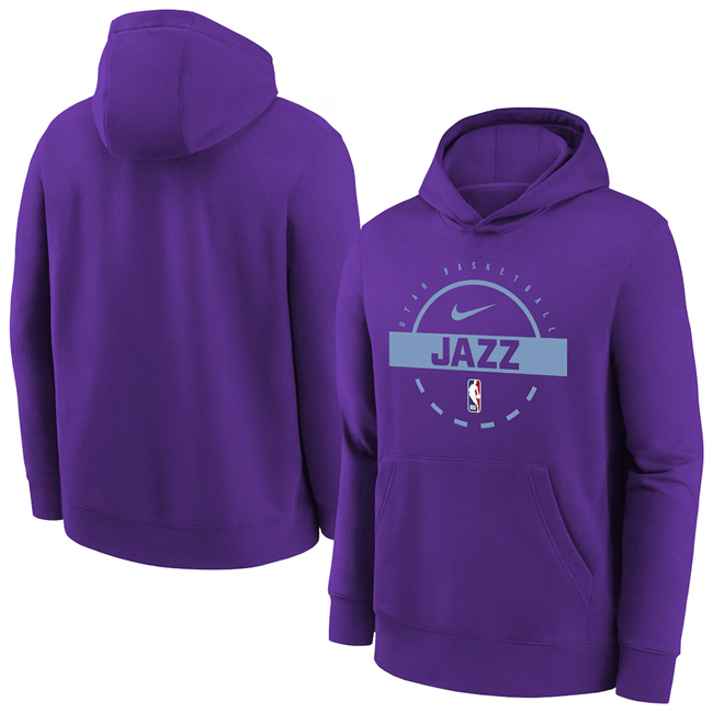 Men's Utah Jazz Purple 2026 Practice Club Pullover Hoodie