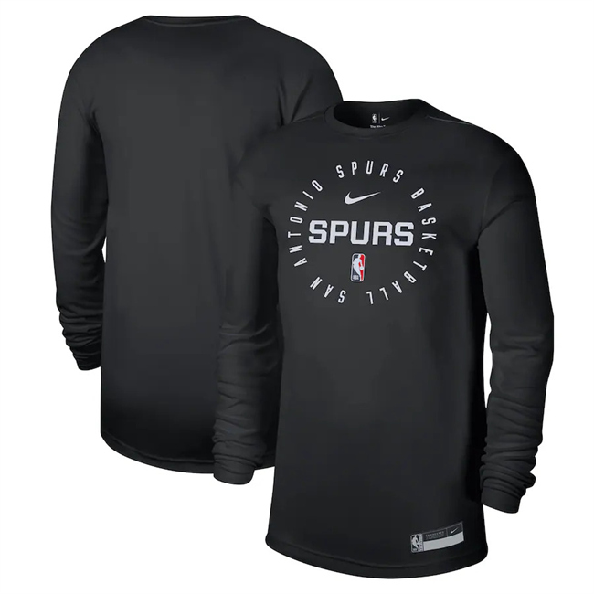 Men's San Antonio Spurs Black 2025 Legend On-Court Practice Long Sleeve T-Shirt