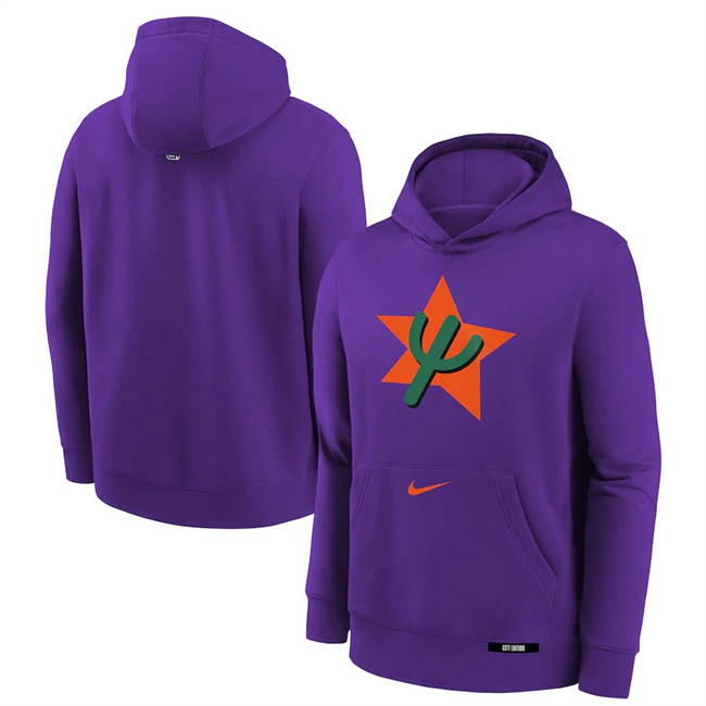 Men's Phoenix Suns Purple 2025 City Edition Fleece Club Pullover Hoodie