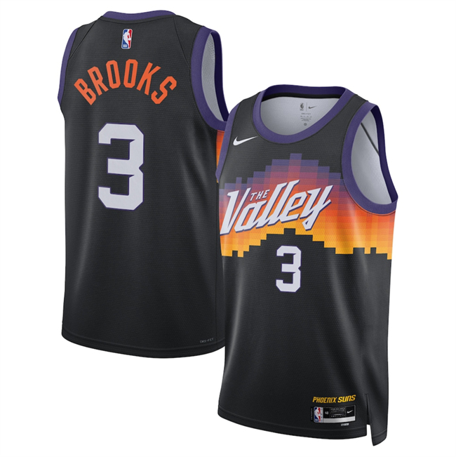 Men's Phoenix Suns #3 Dillon Brooks Black 2026 City Edition Stitched Basketball Jersey