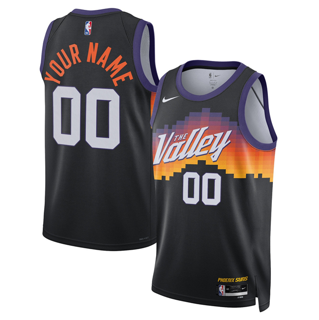 Men's Phoenix Suns Active Player Custom Black 2026 City Edition Stitched Basketball Jersey