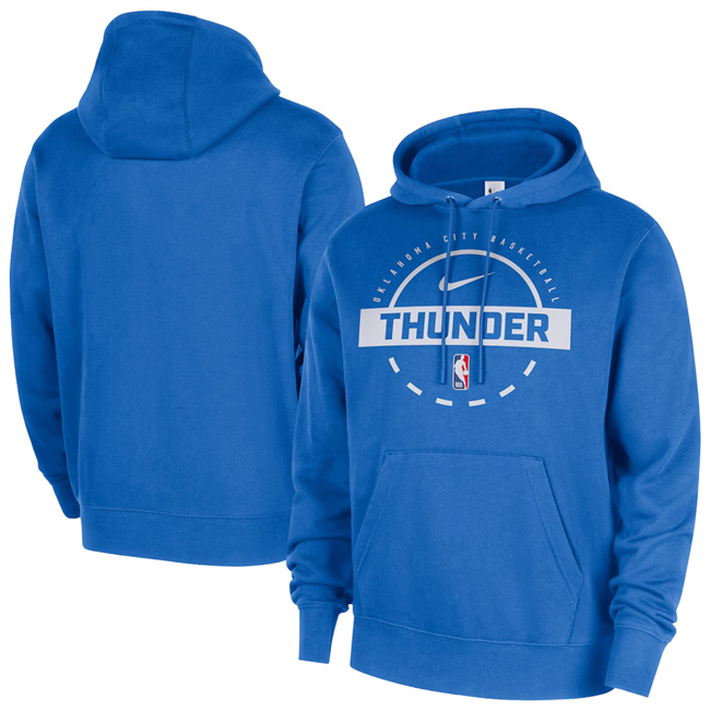 Men's Oklahoma City Thunder Blue 2026 Practice Club Pullover Hoodie