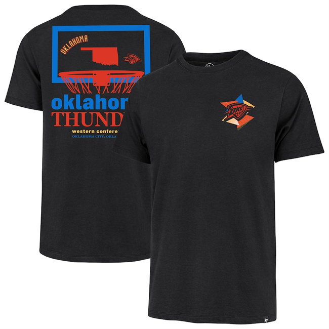 Men's Oklahoma City Thunder '47 Black City Edition Backboard T-Shirt