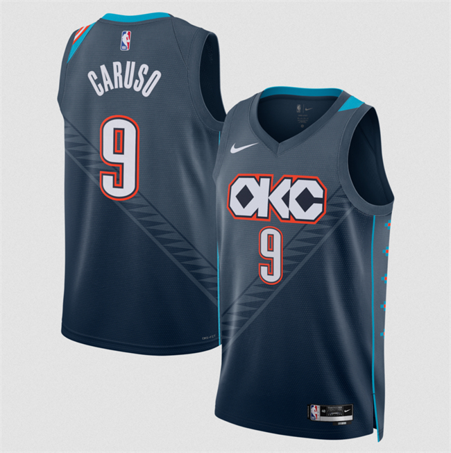 Men's Oklahoma City Thunder #9 Alex Caruso Navy 2026 City Edition Stitched Basketball Jersey