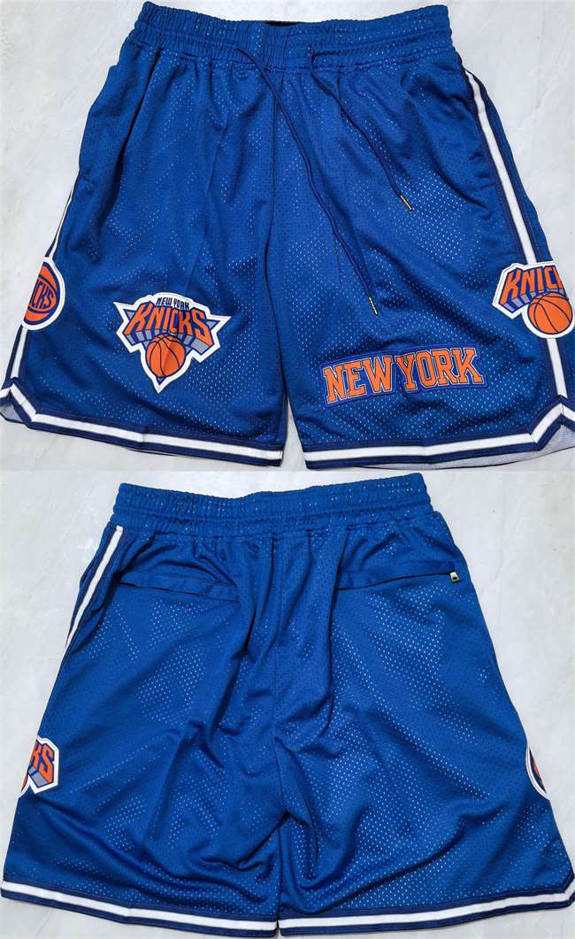 Men's New Yok Knicks Royal Shorts (Run Small)_Jc