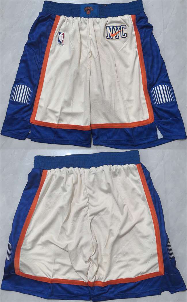Men's New Yok Knicks White 2026 Shorts (Run Small)_Jc
