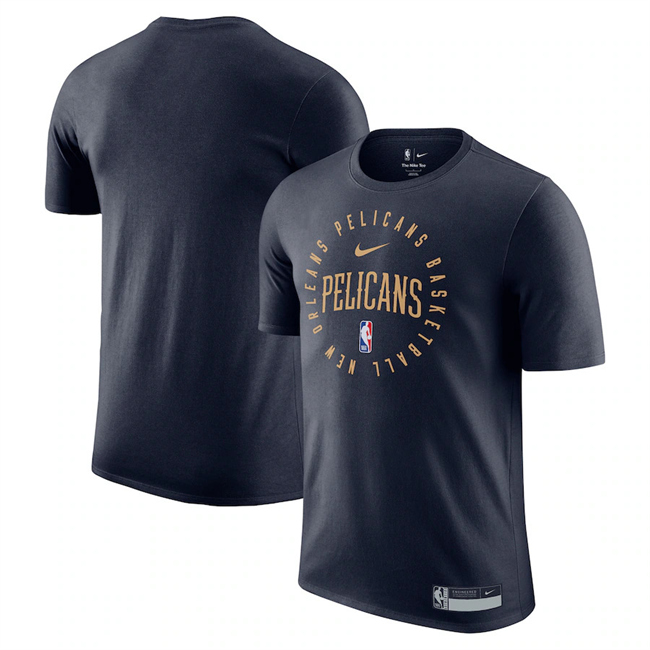 Men's New Orleans Pelicans Navy 2025 Legend On-Court Practice Performance T-Shirt