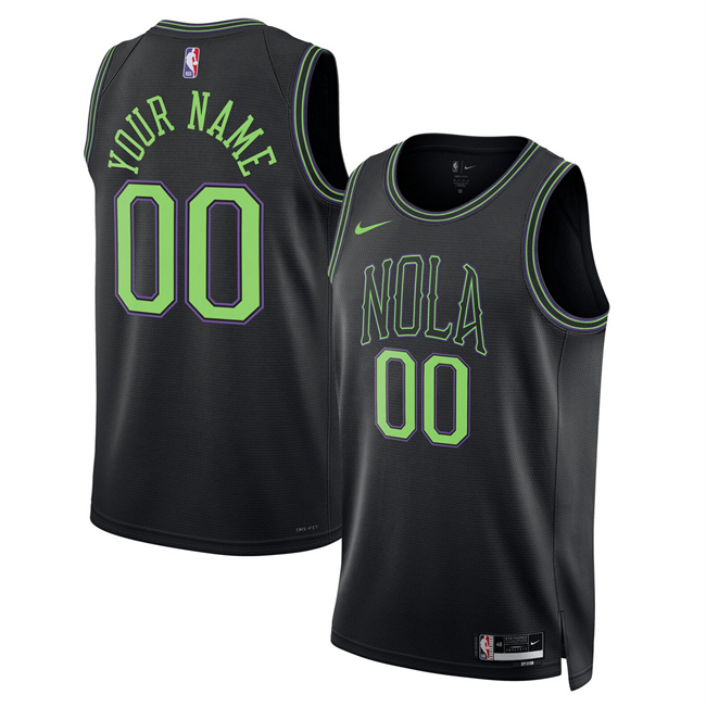 Men's New Orleans Pelicans Active Player Custom Black 2026 City Ediiton Stitched Basketball Jersey