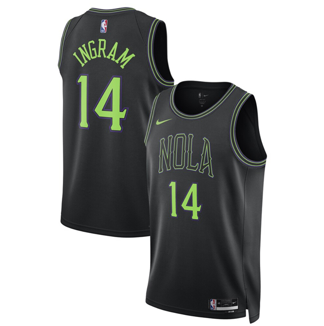 Men's New Orleans Pelicans #14 Micah Peavy Black 2026 City Ediiton Stitched Basketball Jersey