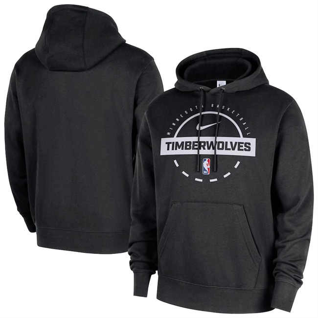Men's Minnesota Timberwolves Black 2026 Practice Club Pullover Hoodie