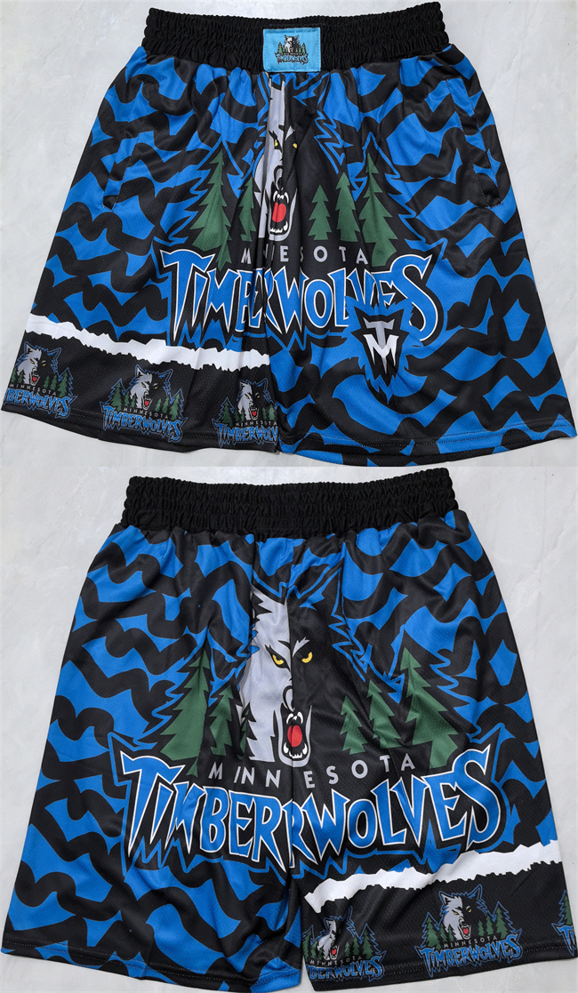 Men's Minnesota Timberwolves Black 2025 Shorts  (Run Small)