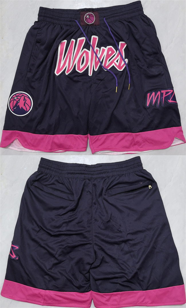 Men's Minnesota Timberwolves Black 2025 Shorts (Run Small)
