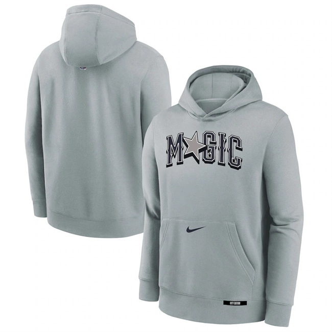 Men's Orlando Magic Silver 2025 City Edition Fleece Club Pullover Hoodie