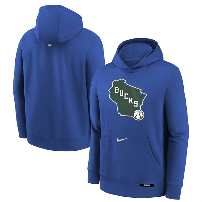 Men's Milwaukee Bucks Royal 2025 City Edition Club Fleece Pullover Hoodie