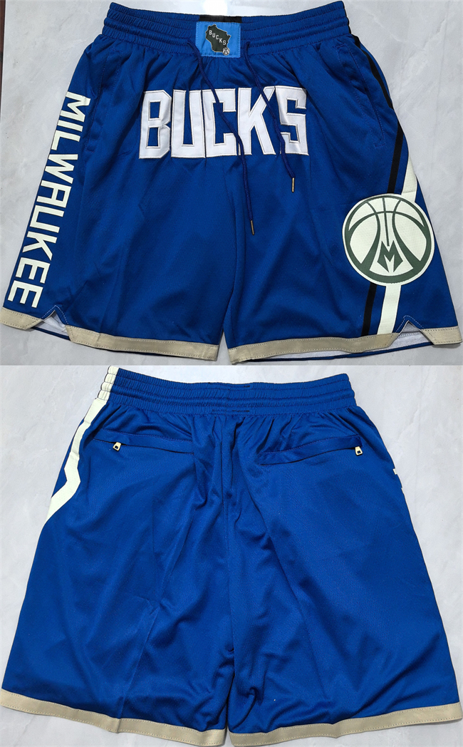 Men's Milwaukee Bucks Royal Shorts (Run Small)