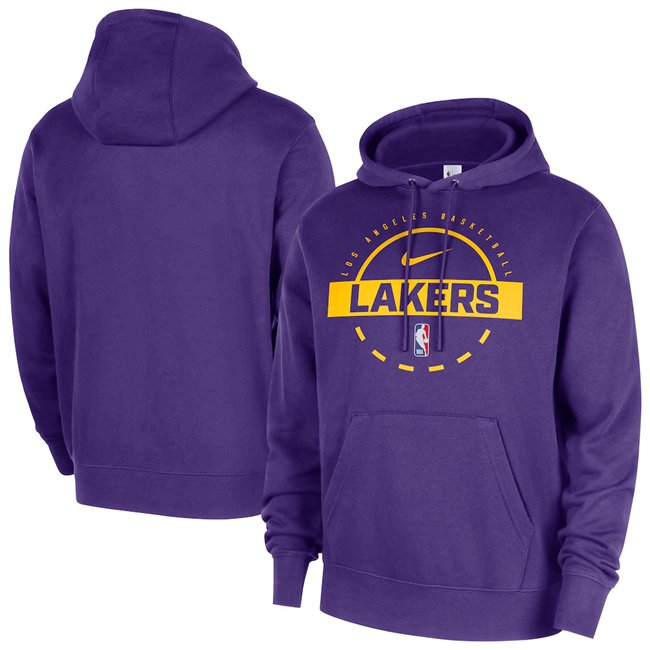 Men's Los Angeles Lakers Purple 2026 Practice Club Pullover Hoodie