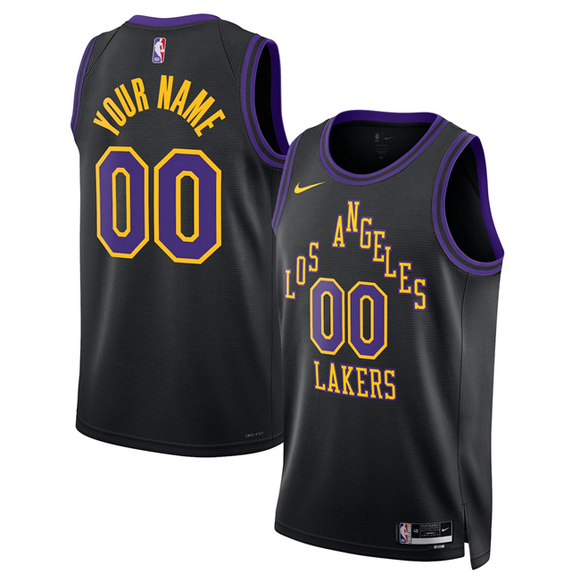 Men's Los Angeles Lakers Active Player Custom Black 2026 City Edition Stitched Basketball Jersey