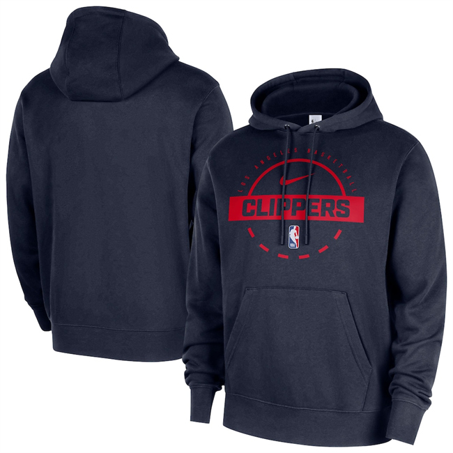 Men's Los Angeles Clippers Navy 2026 Practice Club Pullover Hoodie