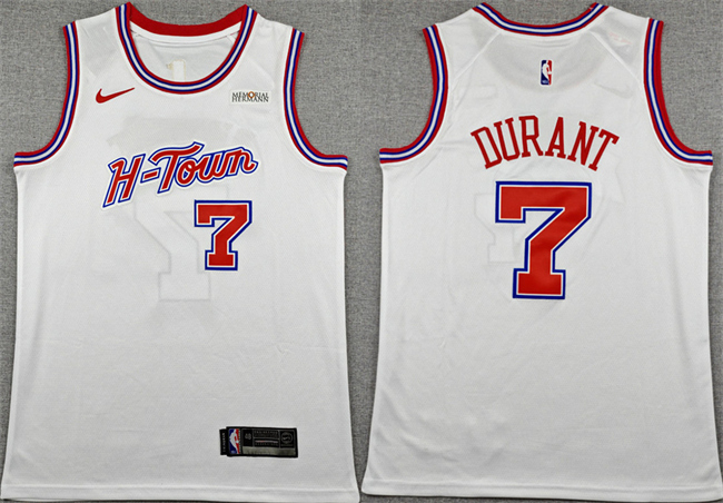 Men's Houston Rockets #7 Kevin Durant White 2026 City Edition Stitched Jersey