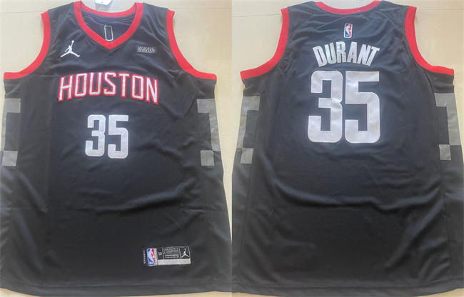 Men's Houston Rockets #35 Kevin Durant Black Statement Edition Stitched Jersey