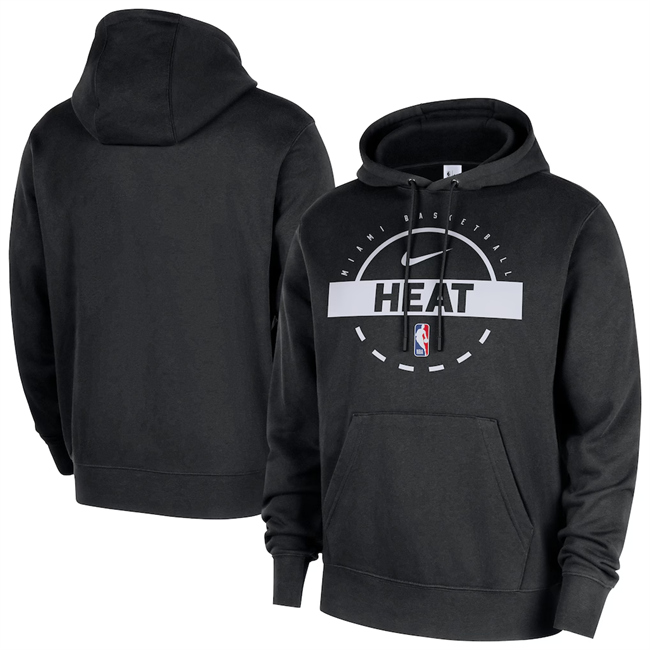 Men's Miami Heat Black 2026 Practice Club Pullover Hoodie
