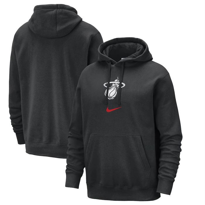 Men's Miami Heat Black 2024 City Edition Essential Club Pullover Hoodie