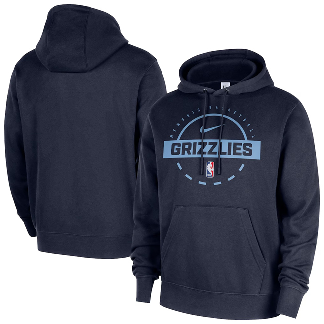 Men's Memphis Grizzlies Navy 2026 Practice Club Pullover Hoodie