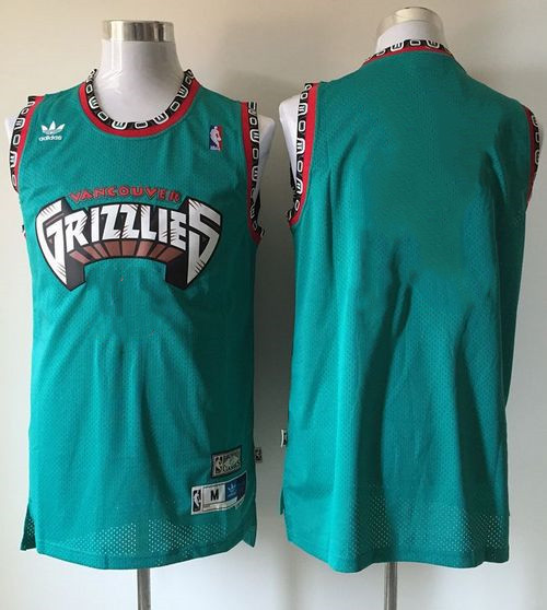 Men's Memphis Grizzlies Blank Green Throwback Stitched Basketball Jersey