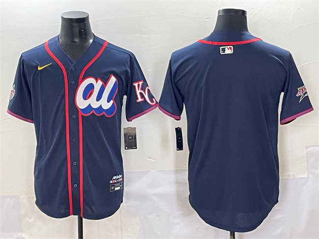 Men's American League Kansas City Royals Blank Navy 2025 All-Star Edition Limited Stitched Baseball Jersey