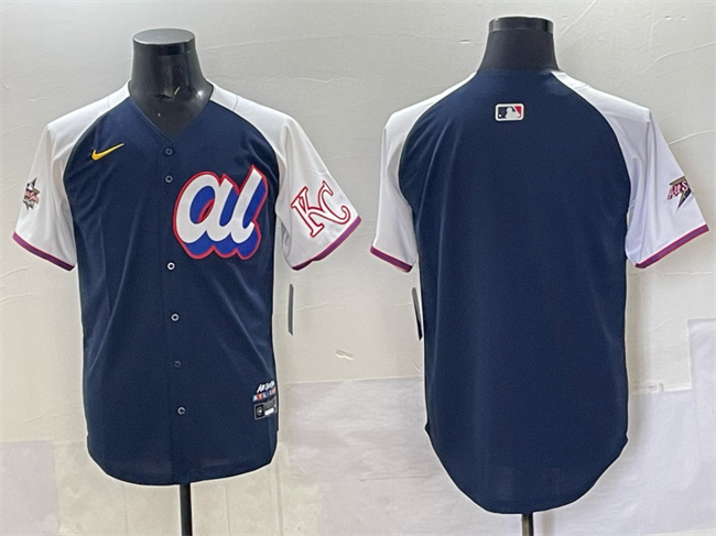 Men's American League Kansas City Royals Blank Navy Alternate 2025 All-Star Edition Limited Stitched Baseball Jersey