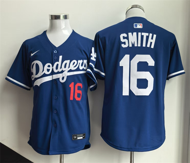 Men's Los Angeles Dodgers #16 Will Smith Royal Limited Stitched Baseball Jersey