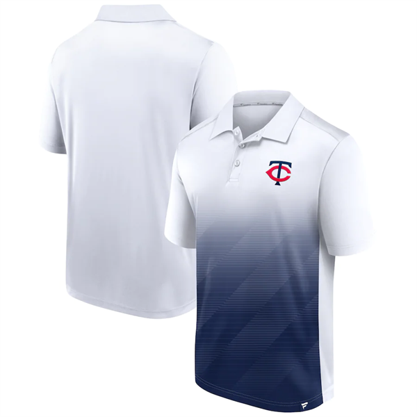 Men's Minnesota Twins White Navy Iconic Parameter Sublimated Polo