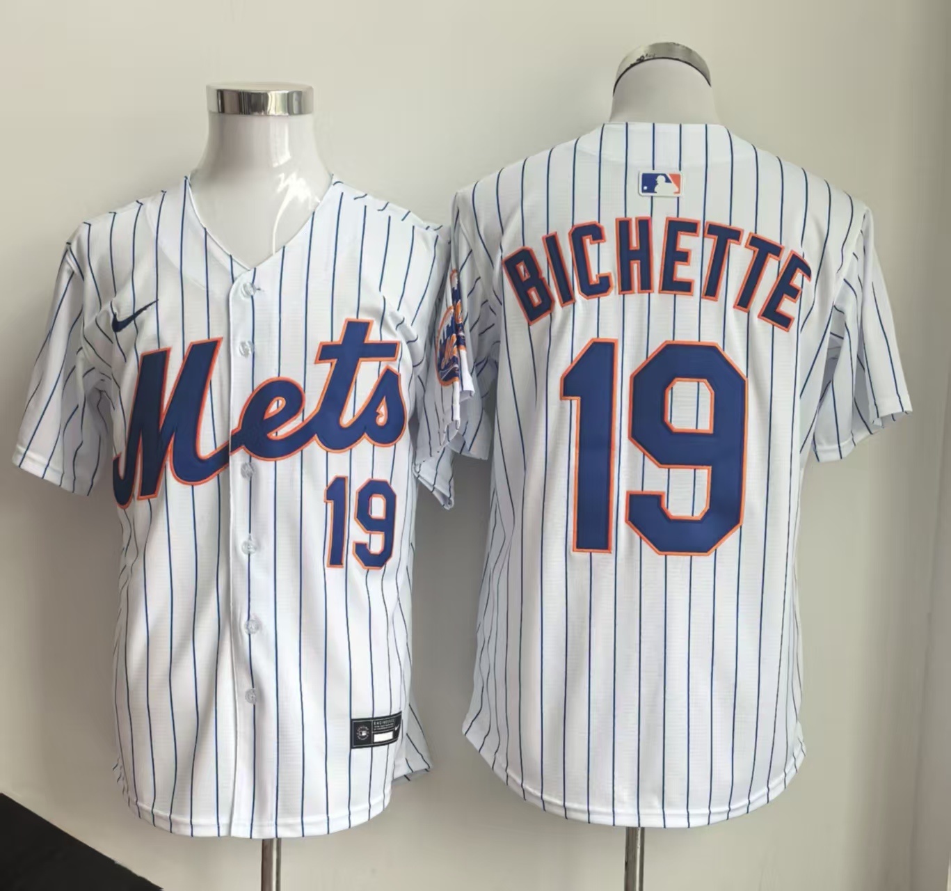 Men's New York Mets #19 Bo Bichette 2026 White Home Limited Stitched Baseball Jersey