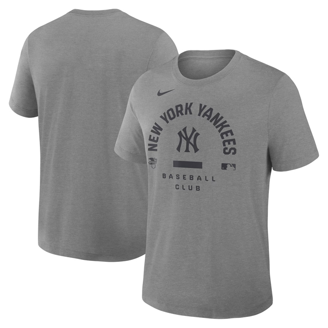 Men's New York Yankees Grey Collection Early Work Tri-Blend Dri-FIT T-Shirt