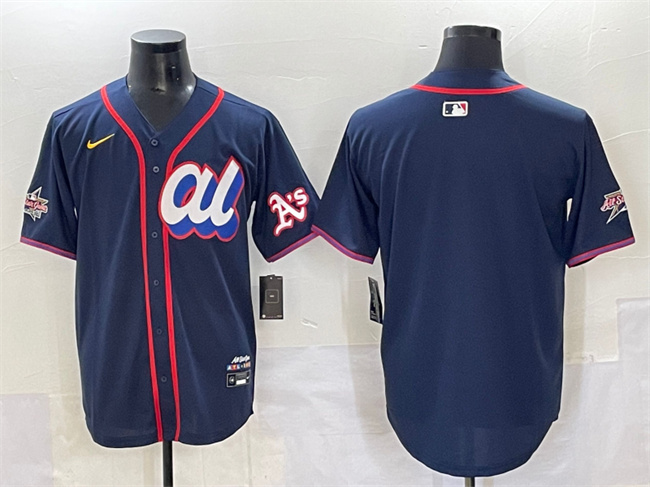 Men's American League Oakland Athletics Blank Navy 2025 All-Star Edition Limited Stitched Baseball Jersey