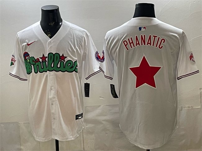 Men's Philadelphia Phillies White Phanatic Limited Stitched Jersey