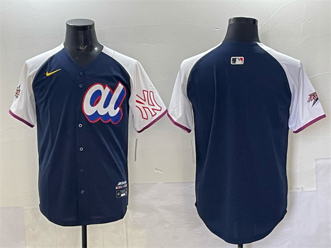 Men's American League New York Yankees Blank Navy Alternate 2025 All-Star Edition Limited Stitched Baseball Jersey