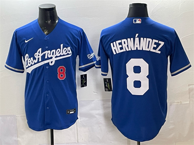 Men's Los Angeles Dodgers #8 Enrique Hernández Royal Alternate Stadium Stitched Baseball Jersey