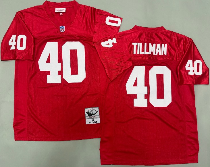 Mens Arizona Cardinals #40 Pat Tillman 2000 Mitchell&Ness Cardinal Legacy Stitched Throwback Jersey