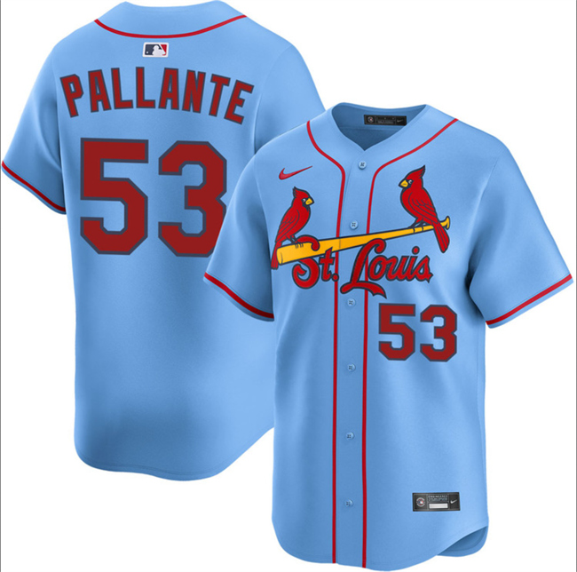 Men's St. Louis Cardinals #53 Andre Pallante Blue Alternate Limited Stitched Baseball Jersey